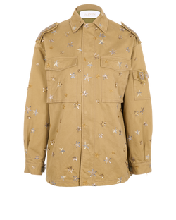 Valentino Star Jacket, Cotton, Khaki, UK8, 2*