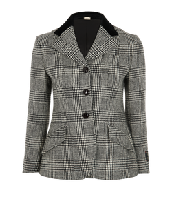 Gucci 1921 Metamorfosi Jacket, Wool, Black/White, UK4, 3*