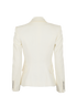 Balmain Double Breasted Blazer, &pound;350, Clothing, White, Cotton, Back view