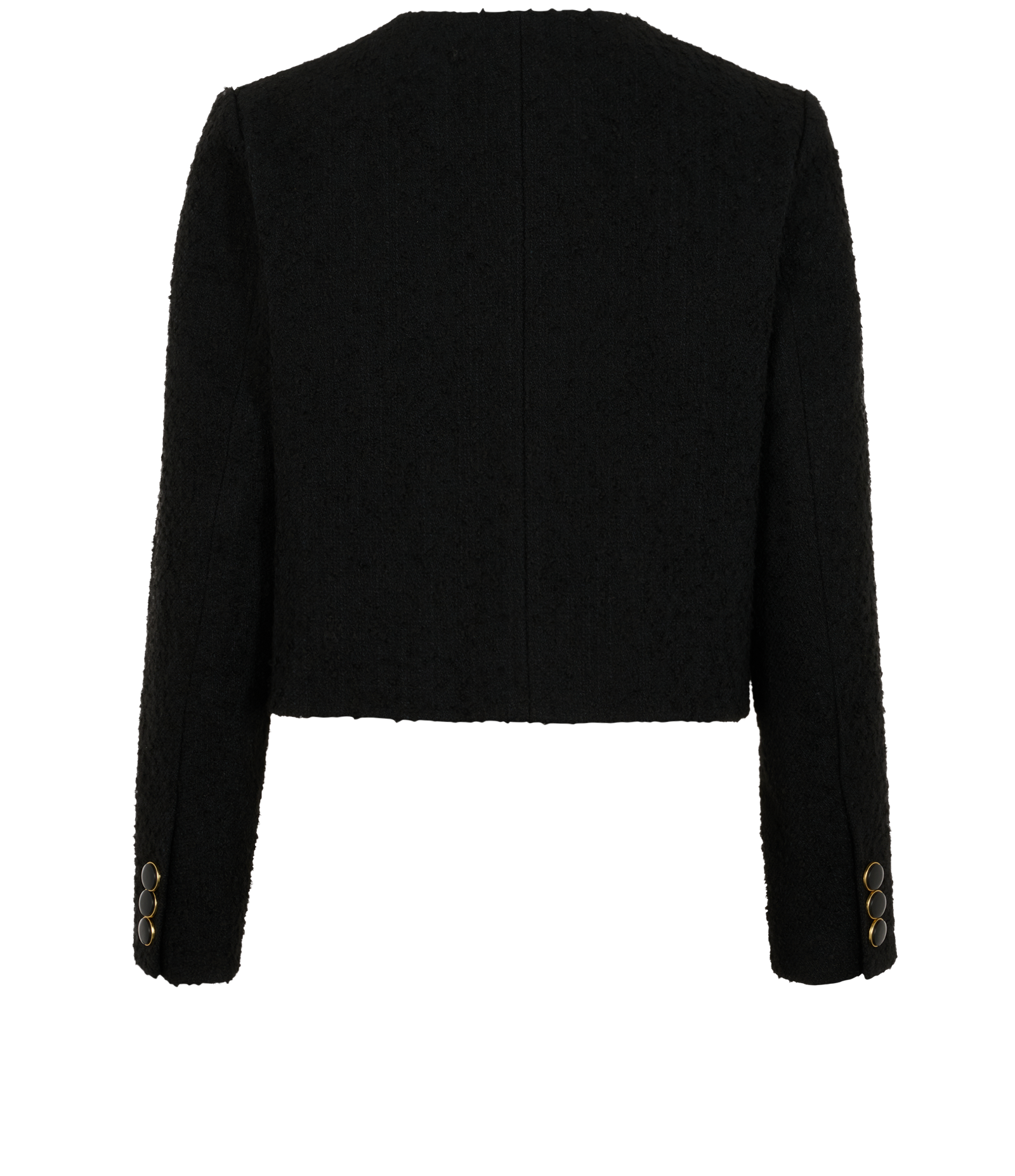 Coach Heritage C Boucle Jacket, &pound;130, Clothing, Black, Cotton, Back view