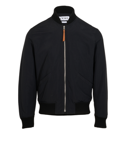 Loewe Pottery Print Bomber Jacket, &pound;350, Clothing, Black, Polyester Mix, Front view