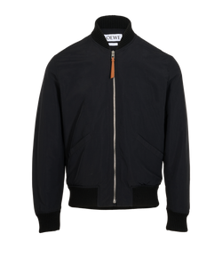 Loewe Pottery Print Bomber Jacket, Polyamide, Black, Sz S, 3*