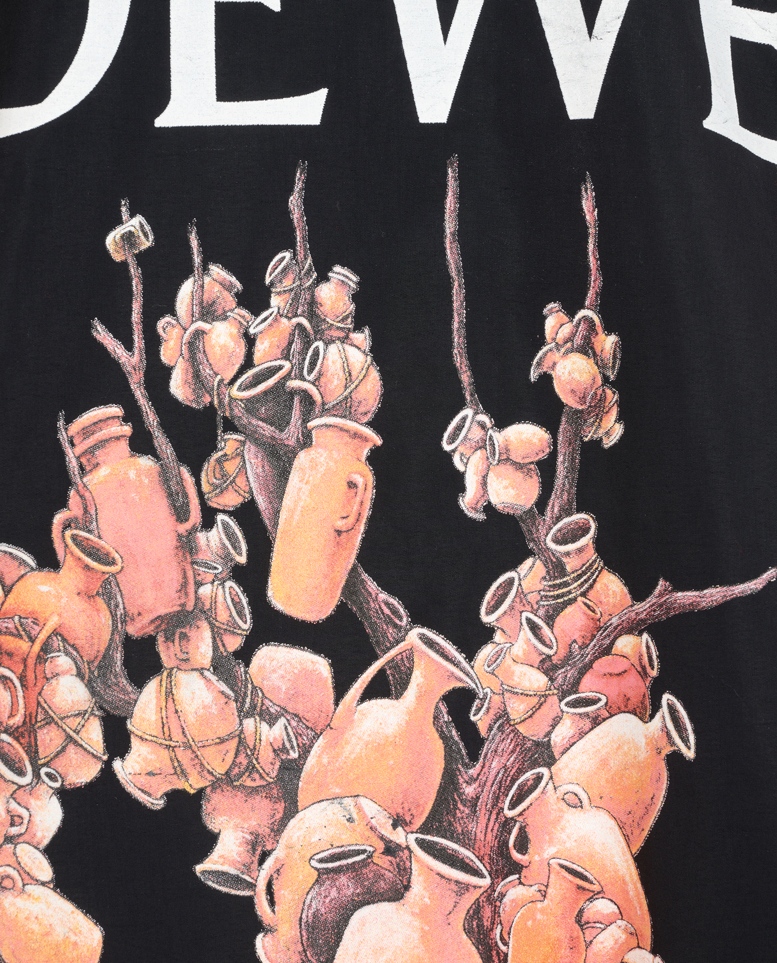 Loewe Pottery Print Bomber Jacket, &pound;350, Clothing, Black, Polyester Mix, Other view