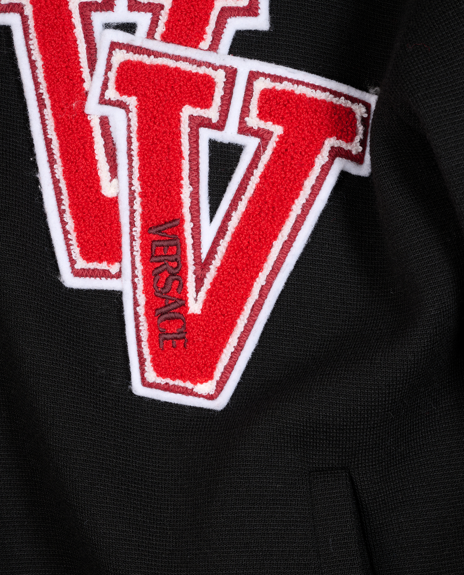 Versace Varsity Patch Jacket, &pound;350, Clothing, Black, Wool, Other view