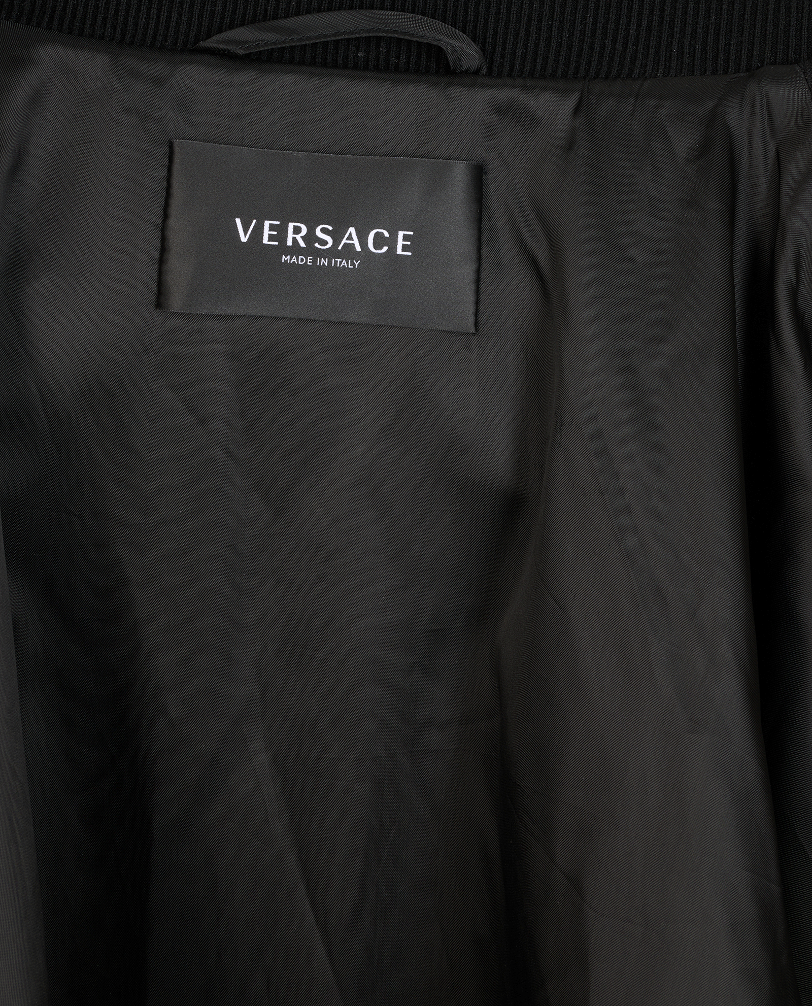 Versace Varsity Patch Jacket, &pound;350, Clothing, Black, Wool, Other view