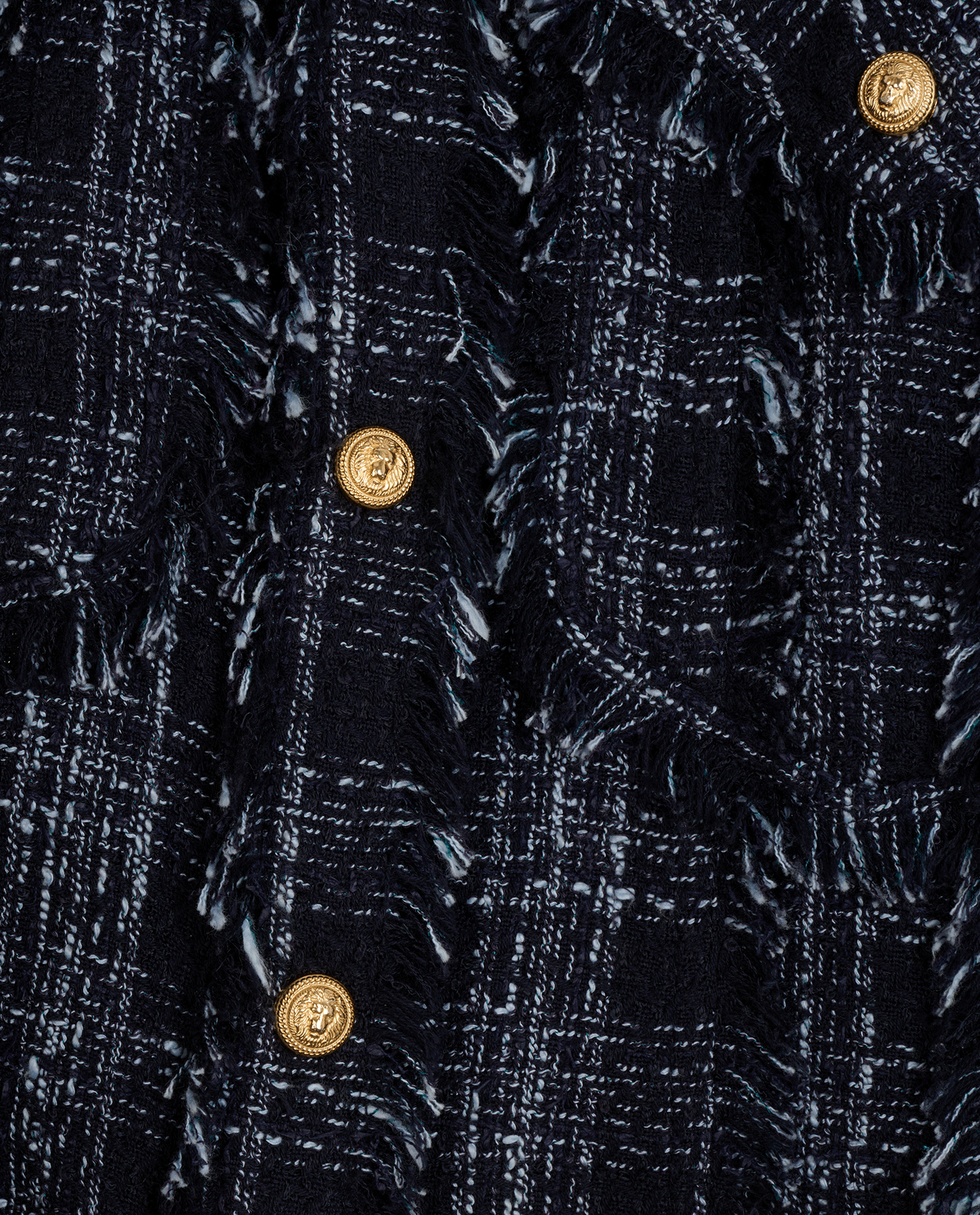 Balmain Checked Tweed Jacket, &pound;295, Clothing, Blue, Cotton, Other view