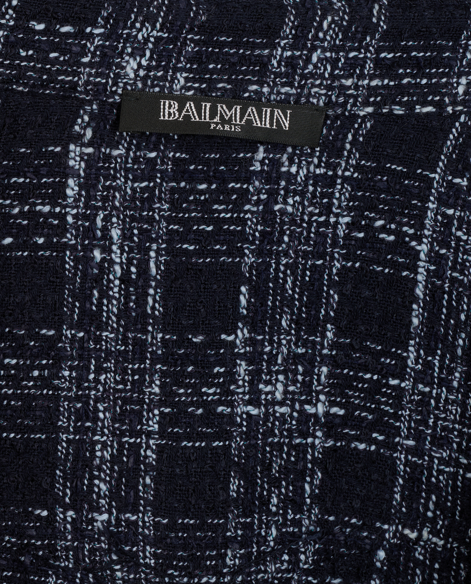Balmain Checked Tweed Jacket, &pound;295, Clothing, Blue, Cotton, Other view