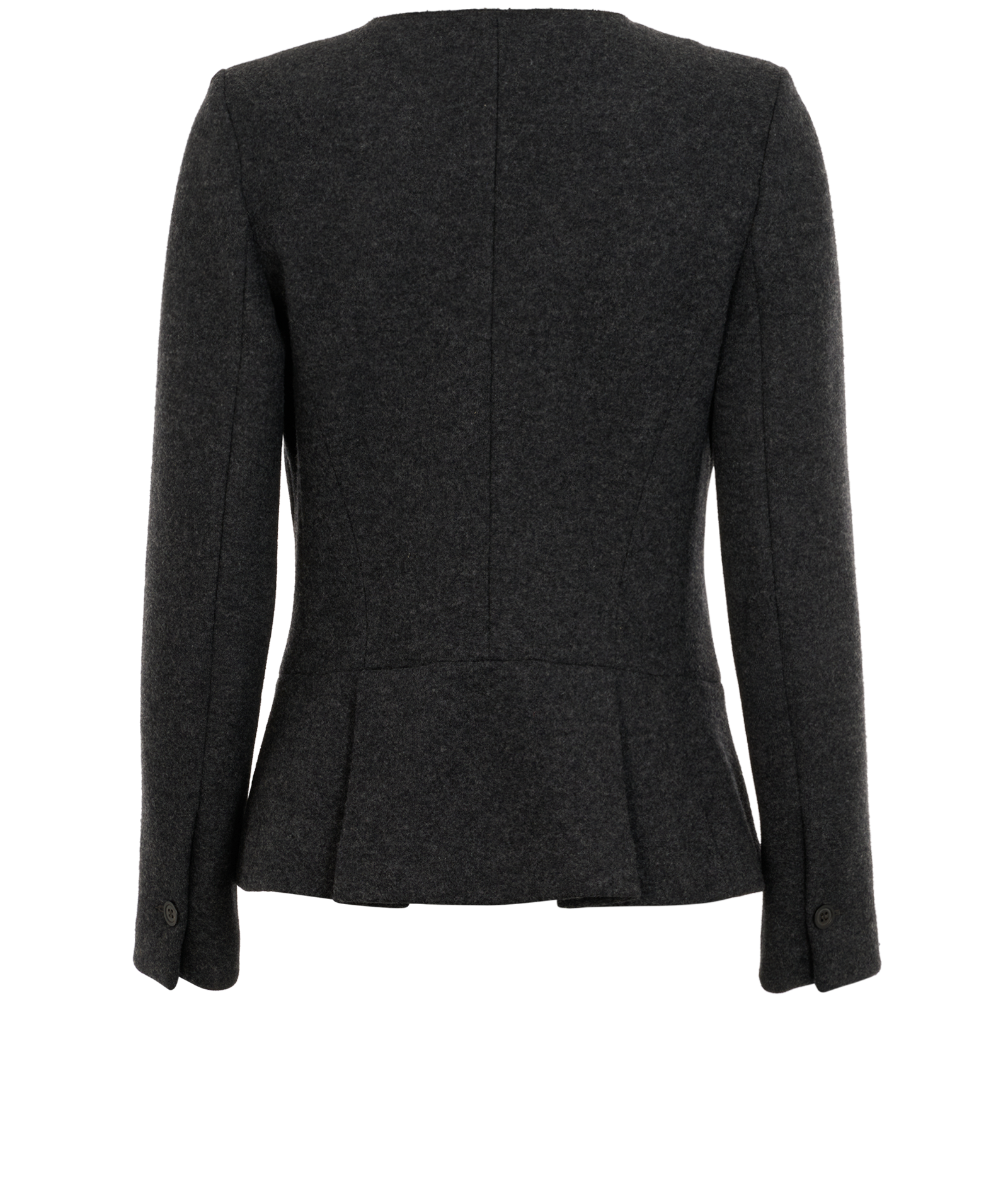 Isabel Marant Collarless Jacket, &pound;180, Clothing, Grey, Wool, Back view