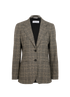 Max Mara Checkered Single-Vent Blazer, &pound;150, Clothing, Grey, Wool, Front view
