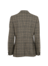 Max Mara Checkered Single-Vent Blazer, &pound;150, Clothing, Grey, Wool, Back view