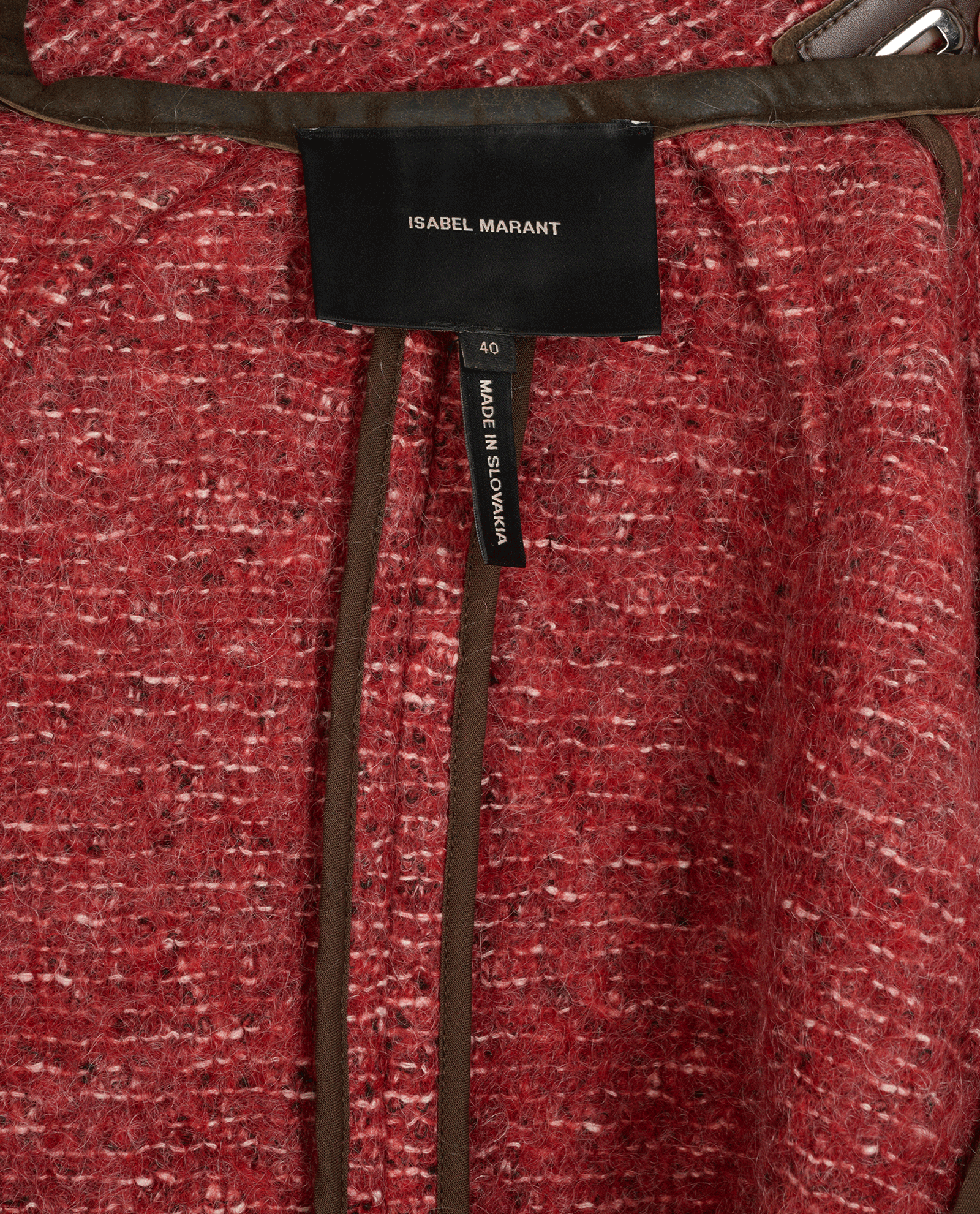 Isabel Marant Boucle Jacket, &pound;210, Clothing, Red, Wool, Other view