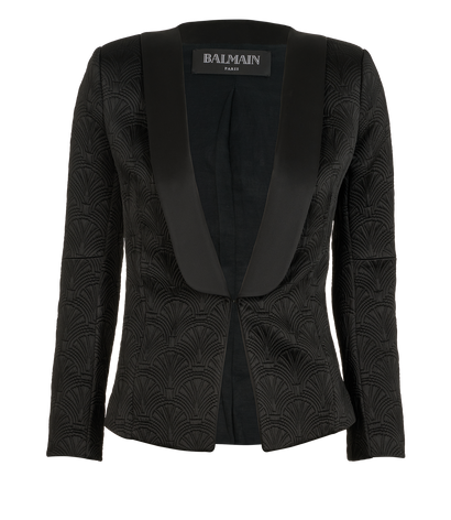 Balmain Jacquard Jacket, &pound;550, Clothing, Black, Acetate/Cotton/Viscose, Front view