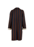 Fendi Stripe Long Jacket, &pound;310, Clothing, Brown/Navy, Silk, Back view