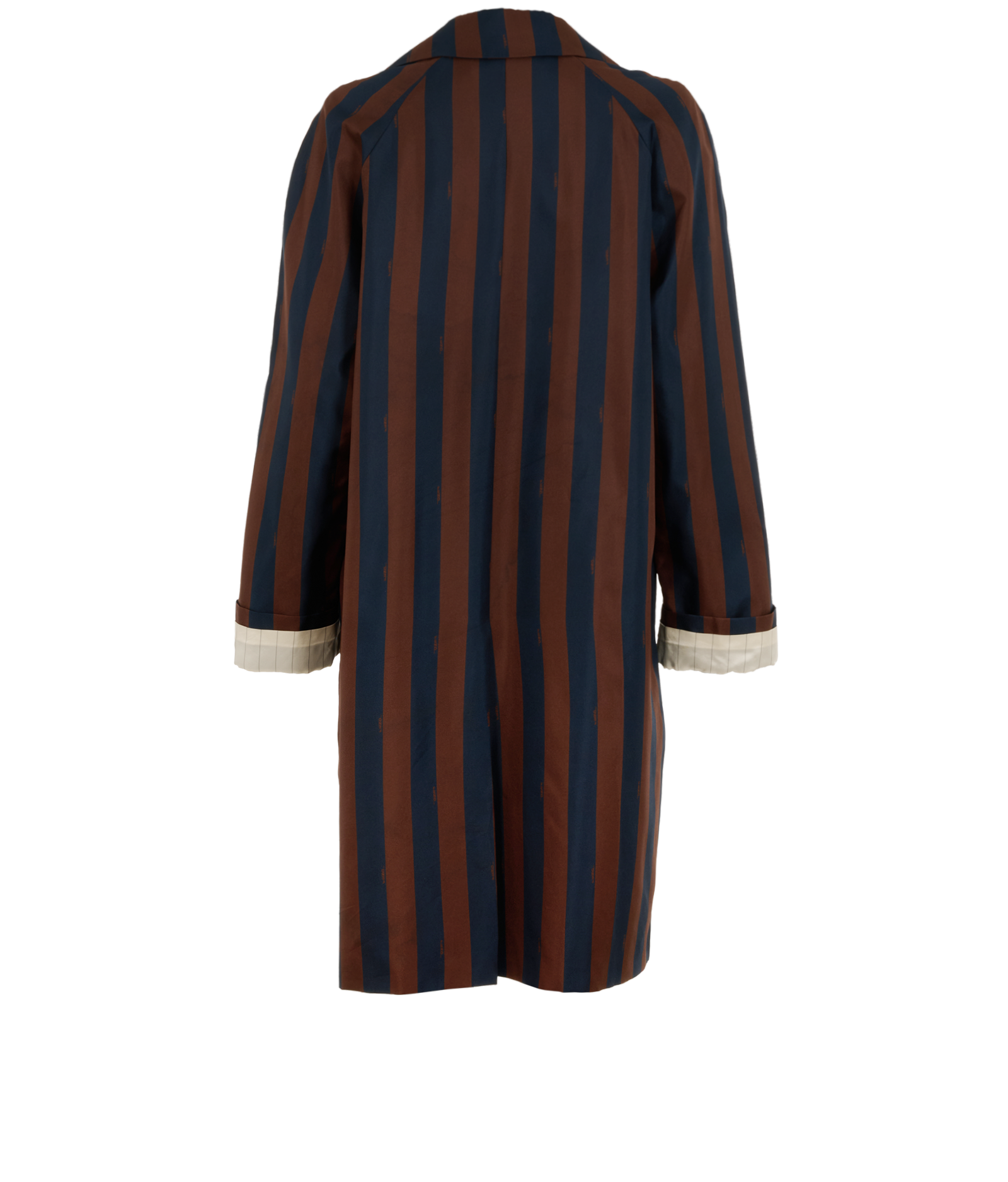 Fendi Stripe Long Jacket, &pound;310, Clothing, Brown/Navy, Silk, Back view