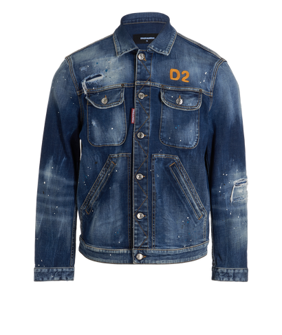 Dsquared D2 Dan  Jeans Jacket, &pound;270, Clothing, Blue, Denim, Front view