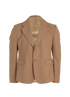 Gucci GG Supreme Single-Vent Blazer, &pound;650, Clothing, Beige, Polyester (Polymer), Front view