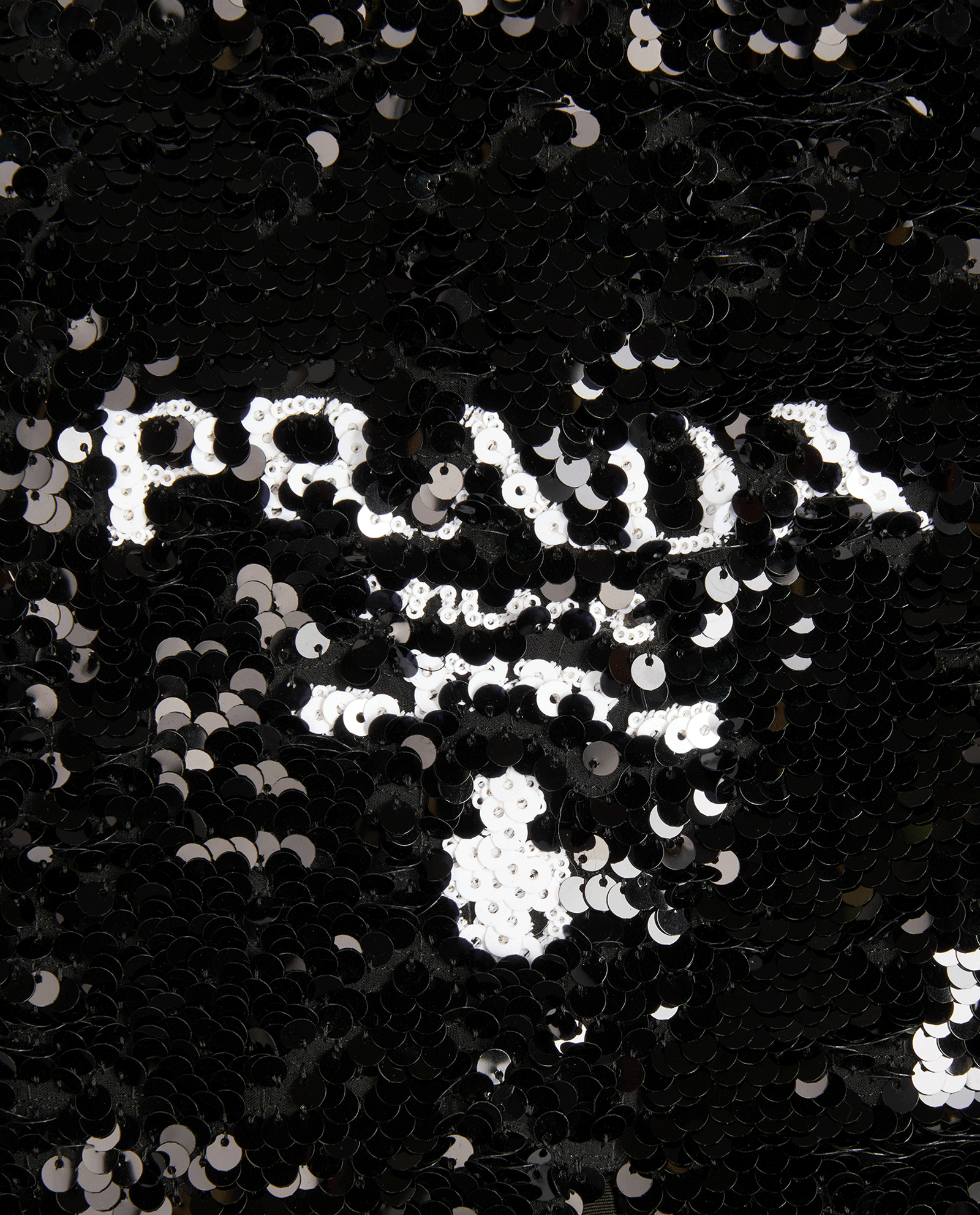 Prada Cropped Logo Sequin Jacket, &pound;1,300, Clothing, Black, Viscose, Other view