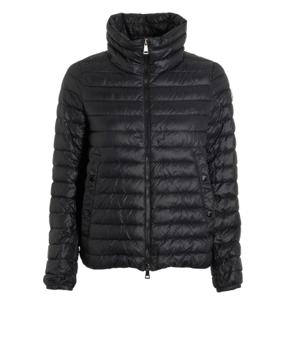 Moncler Basane Puffer Jacket, &pound;295, Clothing, Black, Down Feathers, Front view
