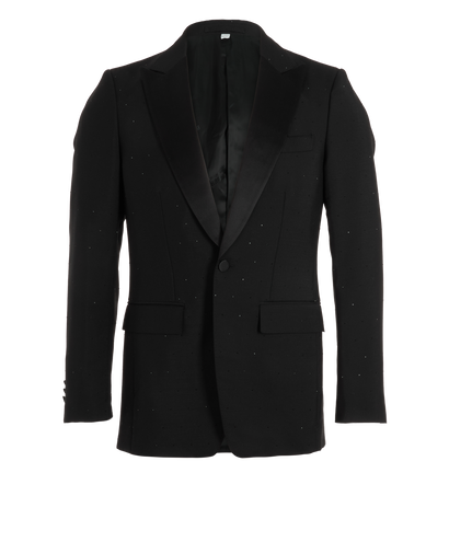 Burberry Embellished Double-Vent Blazer, &pound;250, Clothing, Black, Mohair/Wool, Front view