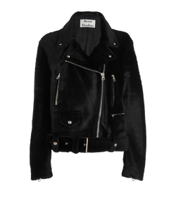 Acne Studios Biker Jacket, Shearling, Black, UK12, 3*