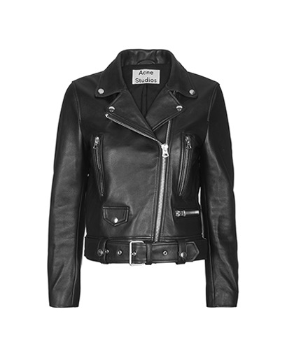 Acne Studios Belted Leather Jacket, front view