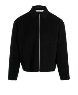 Acne Studio Wool Zipper Jacket, Mens, Wool, Black, Sz S, 3*