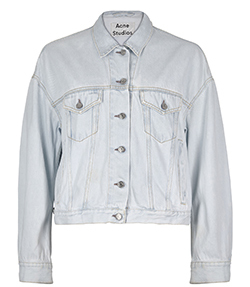 Acne Bleached Denim Oversized Jacket, cotton, blue, 12, 3*
