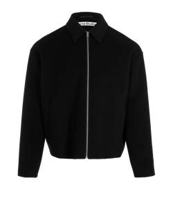 Acne Studio Wool Zipper Jacket, Mens, Wool, Black, Sz XS, 3*