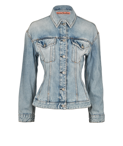 Acne Studio Washed & Distressed Denim Jacket, £120, Clothing, Blue, Cotton, Front view