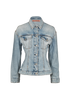 Acne Studio Washed & Distressed Denim Jacket, £120, Clothing, Blue, Cotton, Front view
