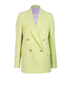 Acne Studios Double-Breasted Blazer, Poly/Wool, Green, UK10, 2*
