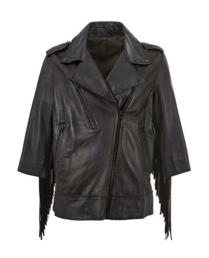 Acne Distressed Fringe Jacket, front view