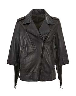 Acne Distressed Fringe Jacket, Jackets - Designer Exchange