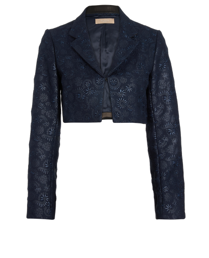 Alaia Cropped Jacket, &pound;290, Clothing, Navy, Polyester (Polymer), Front view