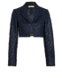 Alaia Cropped Jacket, &pound;290, Clothing, Navy, Polyester (Polymer), Front view