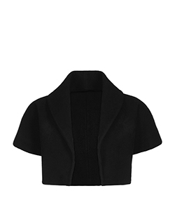 Alaia Short Sleeve Bolero, Wool, Black, UK 8