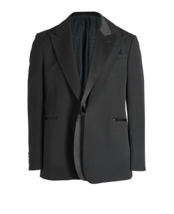 Alexander McQueen Asymmetric Lapel Blazer, Mens, Wool/Silk,Black,Sz L,3*