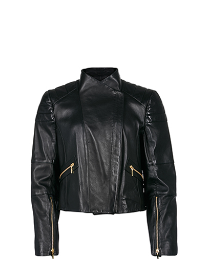 Amanda Wakeley Leather Jacket, front view