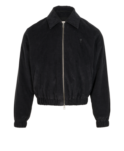 Ami Paris De Coeur Padded Jacket, &pound;295, Clothing, Black, Cotton, Front view