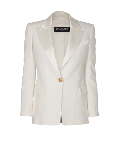 Balmain Satin Lapel Blazer, front view