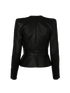 Balmain Peplum Jacket, £395, Clothing, Black, Leather, Back view