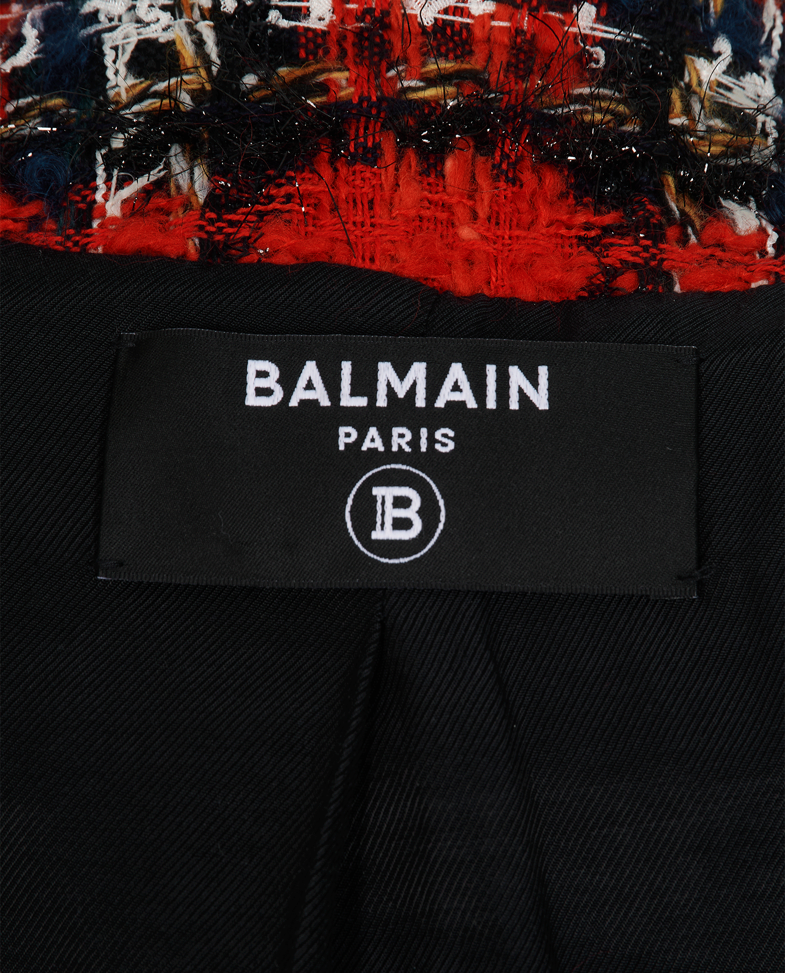 Balmain Tweed Double Breasted Blazer, &pound;575, Clothing, Red, Wool, Other view