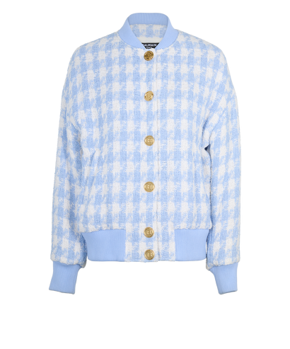Balmain Tweed Bomber Jacket, front view