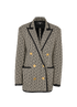 Balmain Monogram Double Breasted Blazer, front view