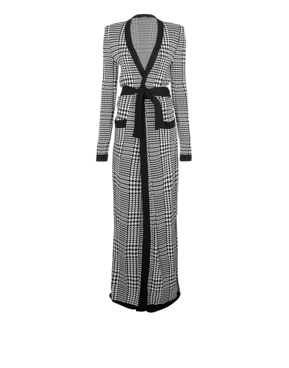 Balmain Houndstooth Long Cardigan, front view