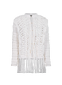 Balmain Tassel-Detail Crochet Cardigan, front view