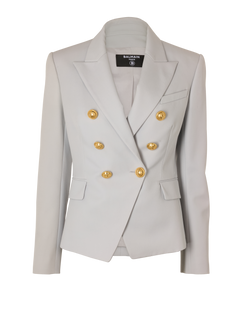 Balmain Double-Breasted Jacket, Wool, Lilac, UK10, 1*
