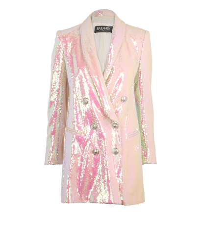 Balmain Sequin Jacket, &pound;450, Clothing, Pink, Sequins/Viscose, Front view