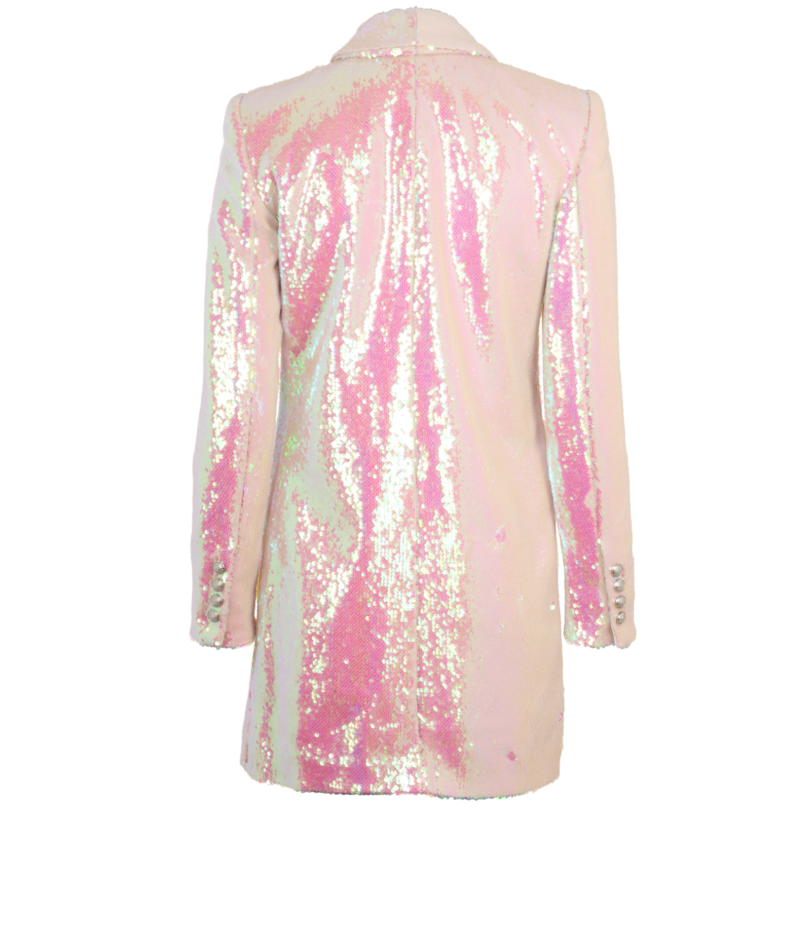 Balmain Sequin Jacket, &pound;450, Clothing, Pink, Sequins/Viscose, Back view