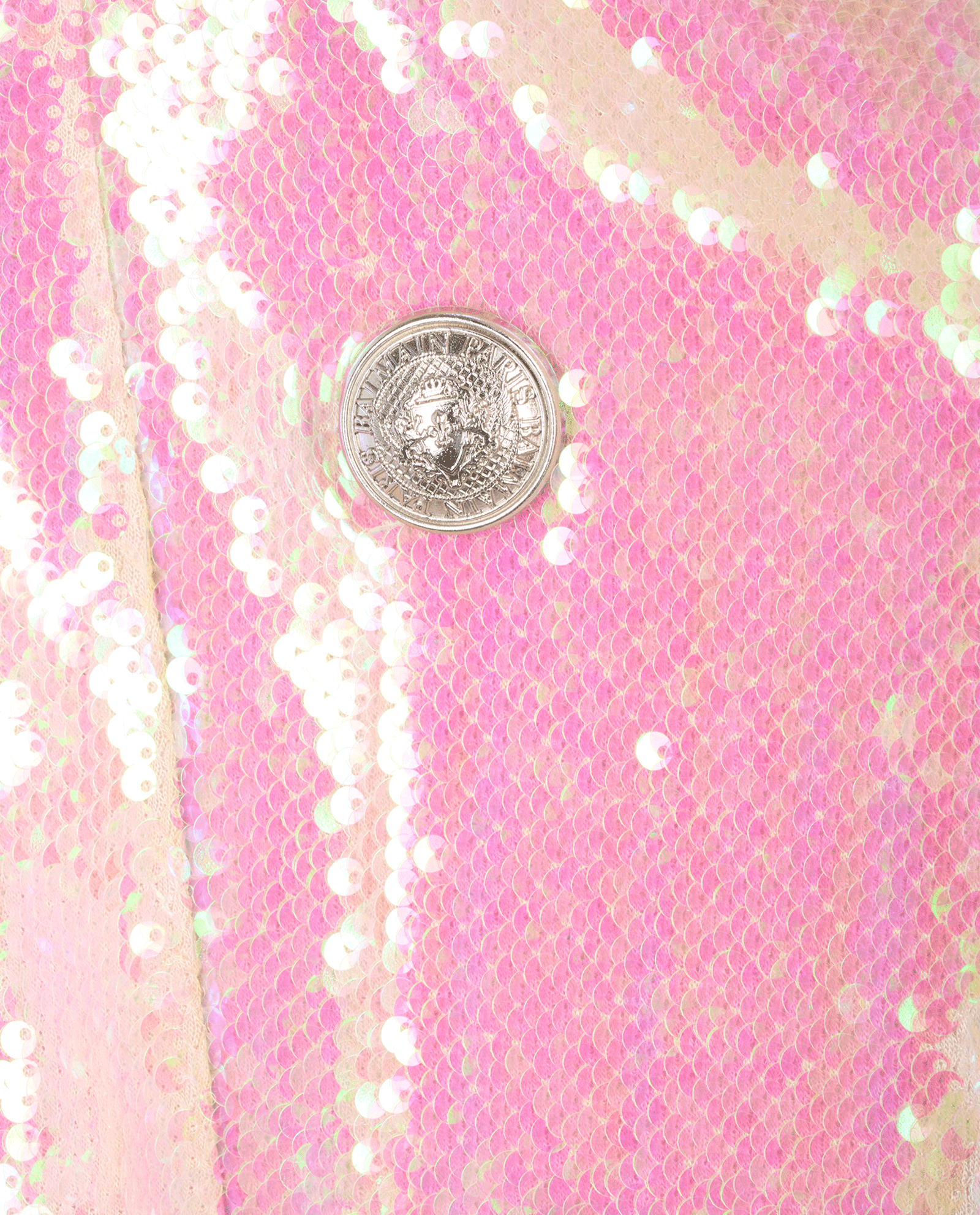 Balmain Sequin Jacket, &pound;450, Clothing, Pink, Sequins/Viscose, Other view
